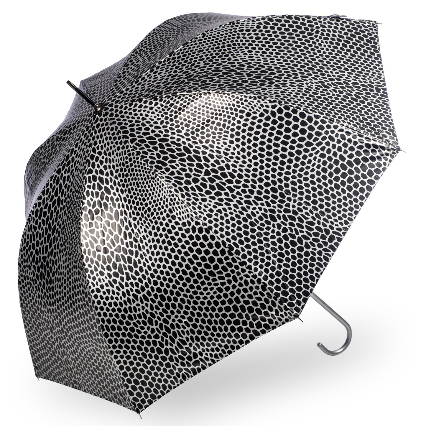 Everyday Snake Skin Print (Metallic) Silver Umbrella