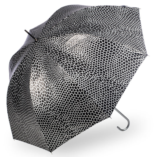 Everyday Snake Skin Print (Metallic) Silver Umbrella