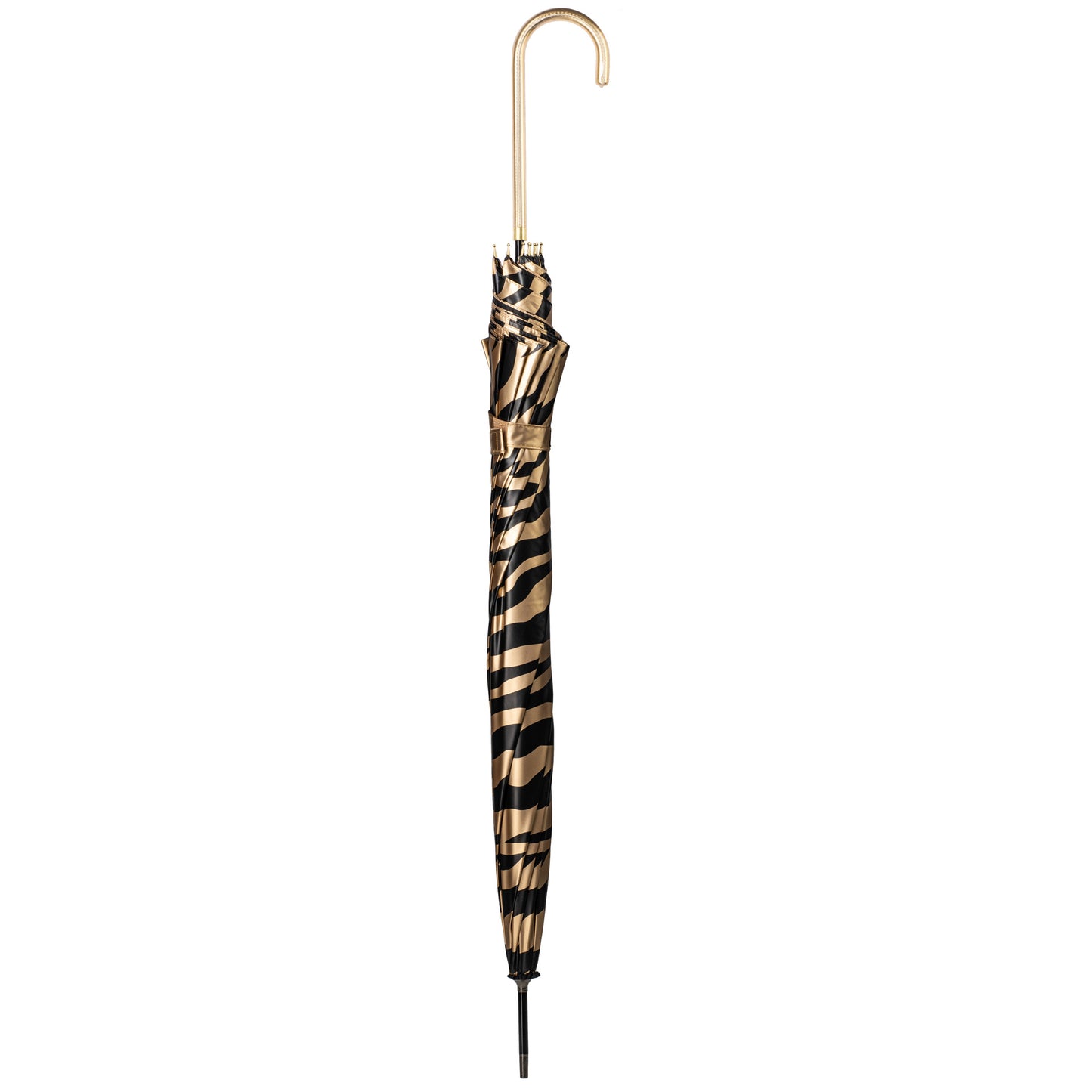 Everyday Zebra Print (Metallic) Gold Stick Umbrella