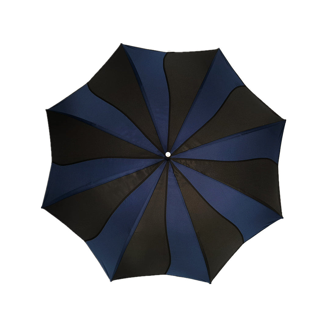Everyday Swirl Stick Umbrella Blue and Black