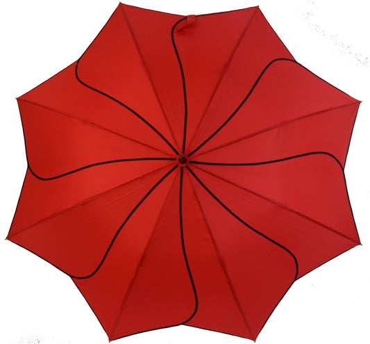 Everyday Swirl Stick Umbrella Red