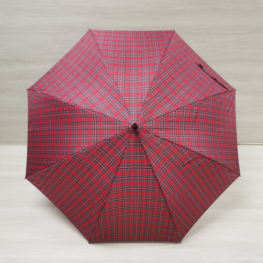 Everyday Tartan Stick Umbrella Red