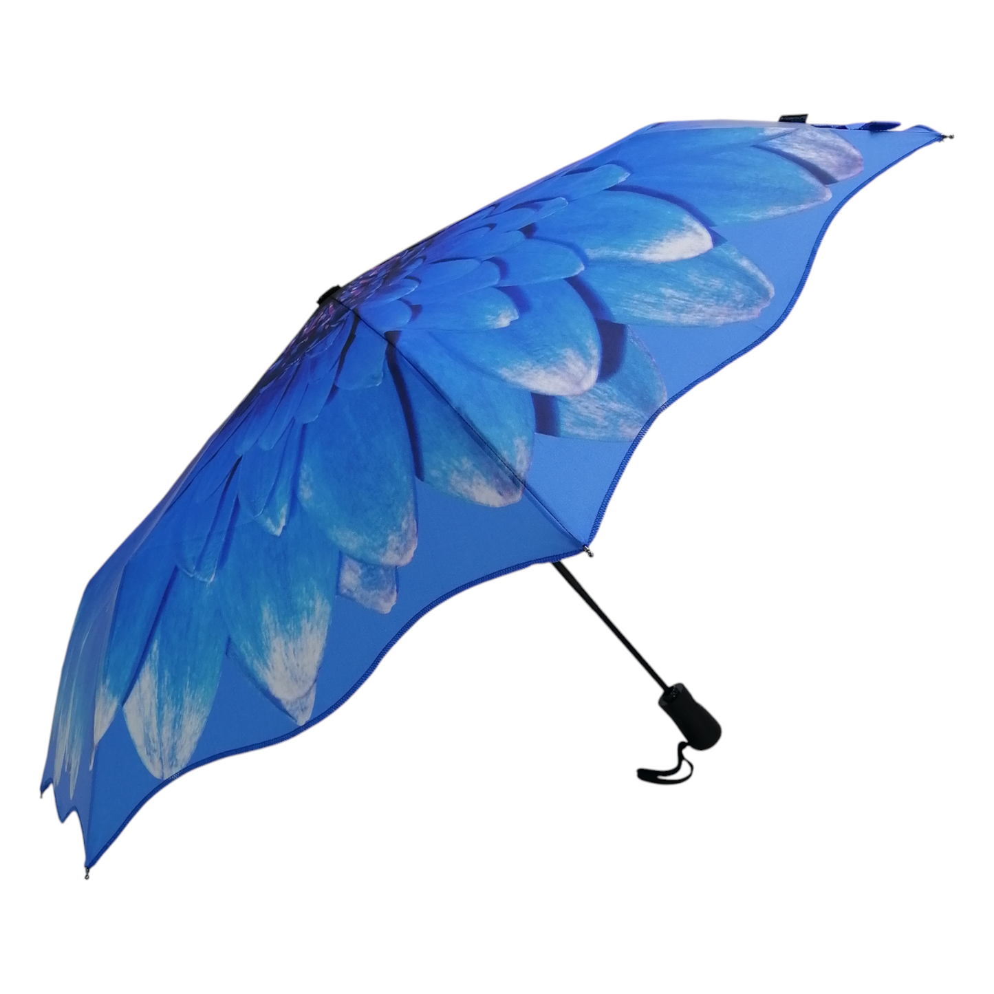 StormKing Folding Floral Umbrella Blue Daisy