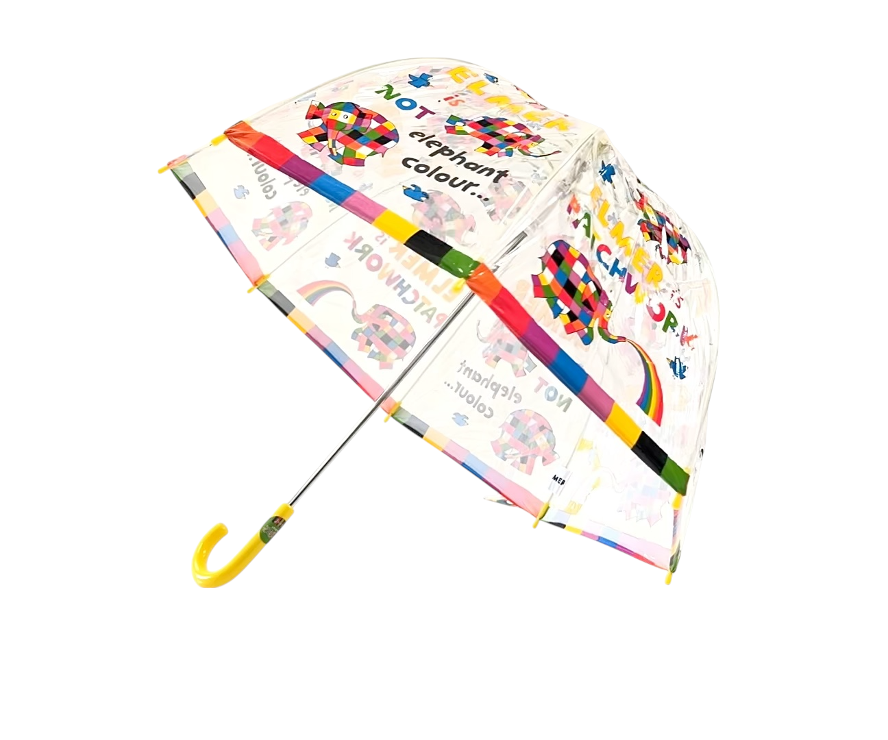 Elmer is Patchwork PVC Clear Dome Umbrella
