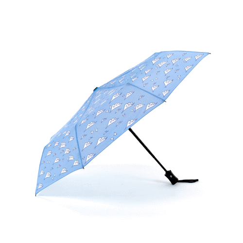 Laura Wall Clouds Design Folding Umbrella