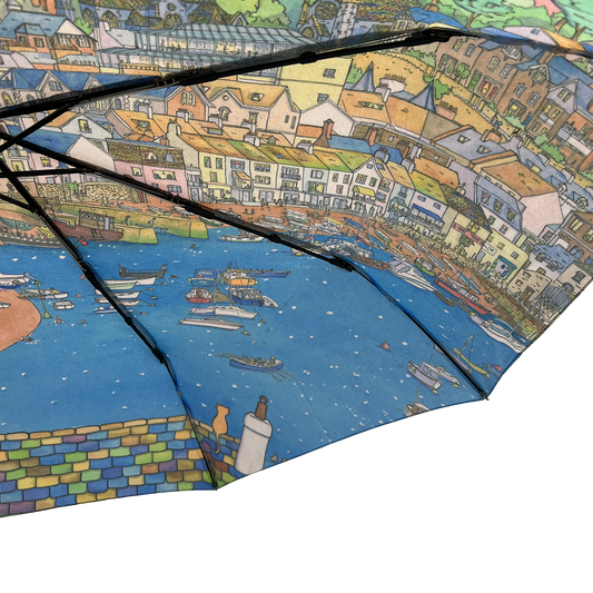 Laura Wall Oh That Place Folding Umbrella