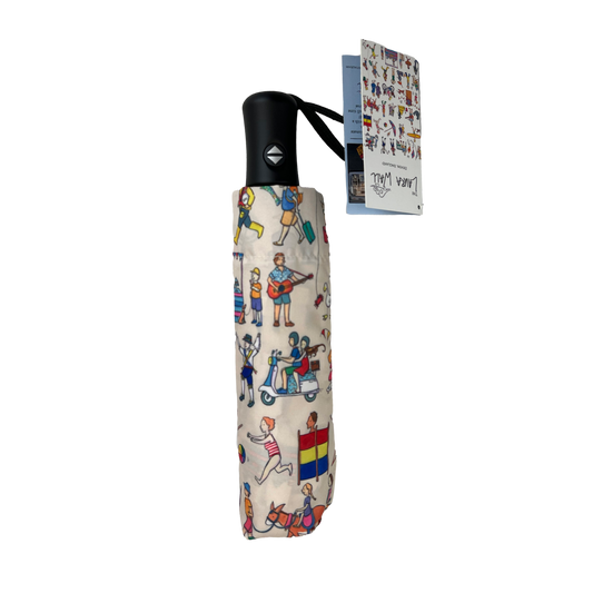 Laura Wall Seaside Shenaninigans Folding Umbrella