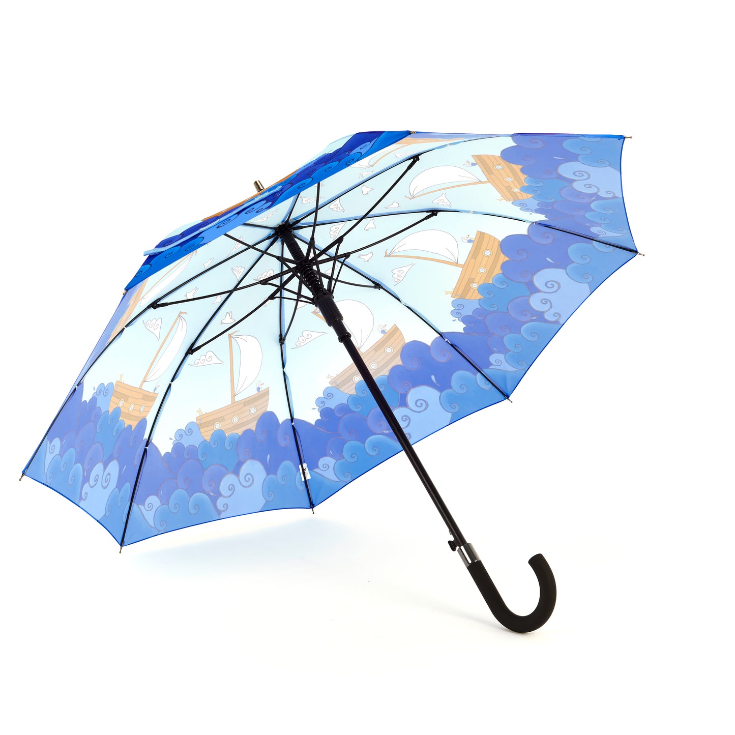 Laura Wall Boats Design Stick Umbrella
