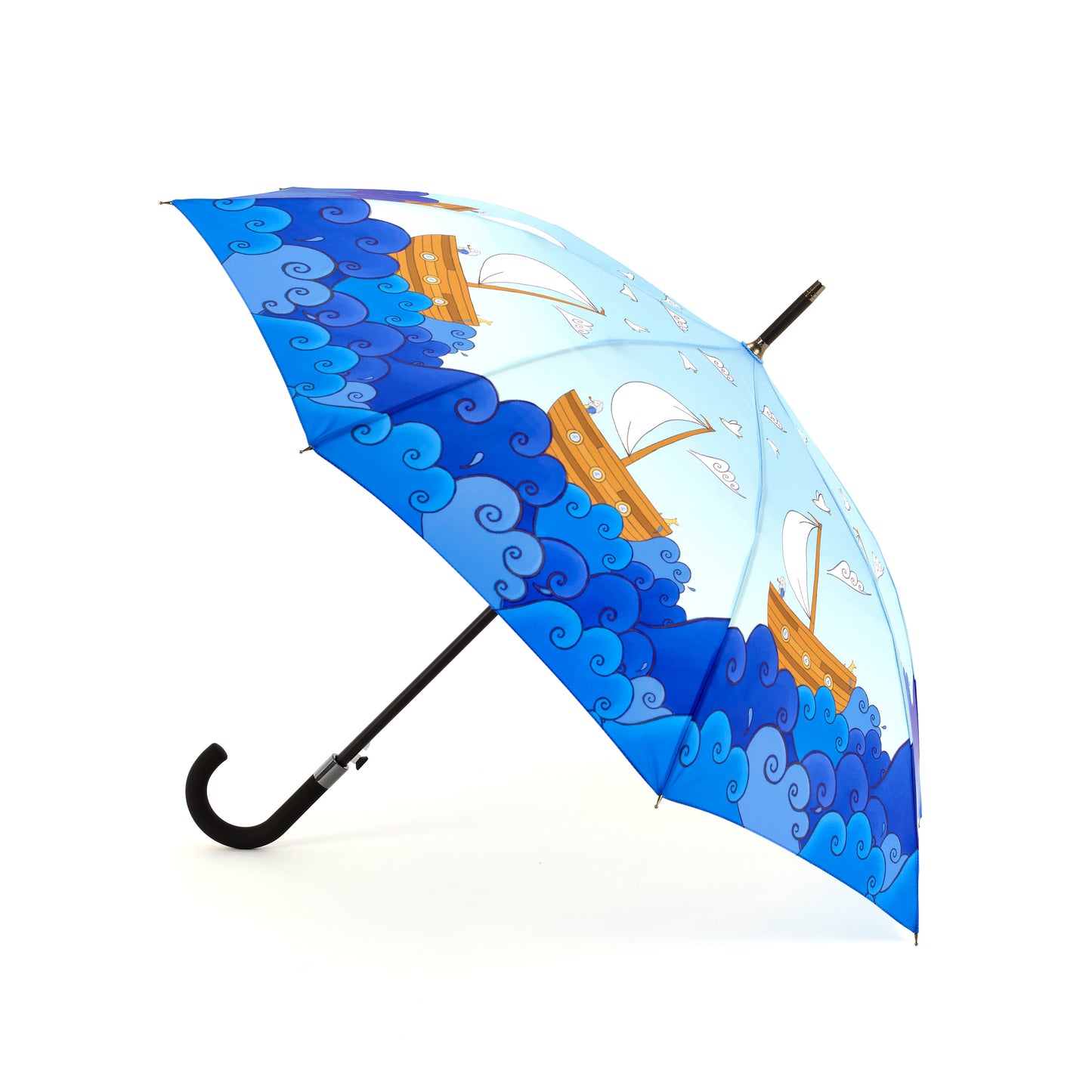 Laura Wall Boats Design Stick Umbrella