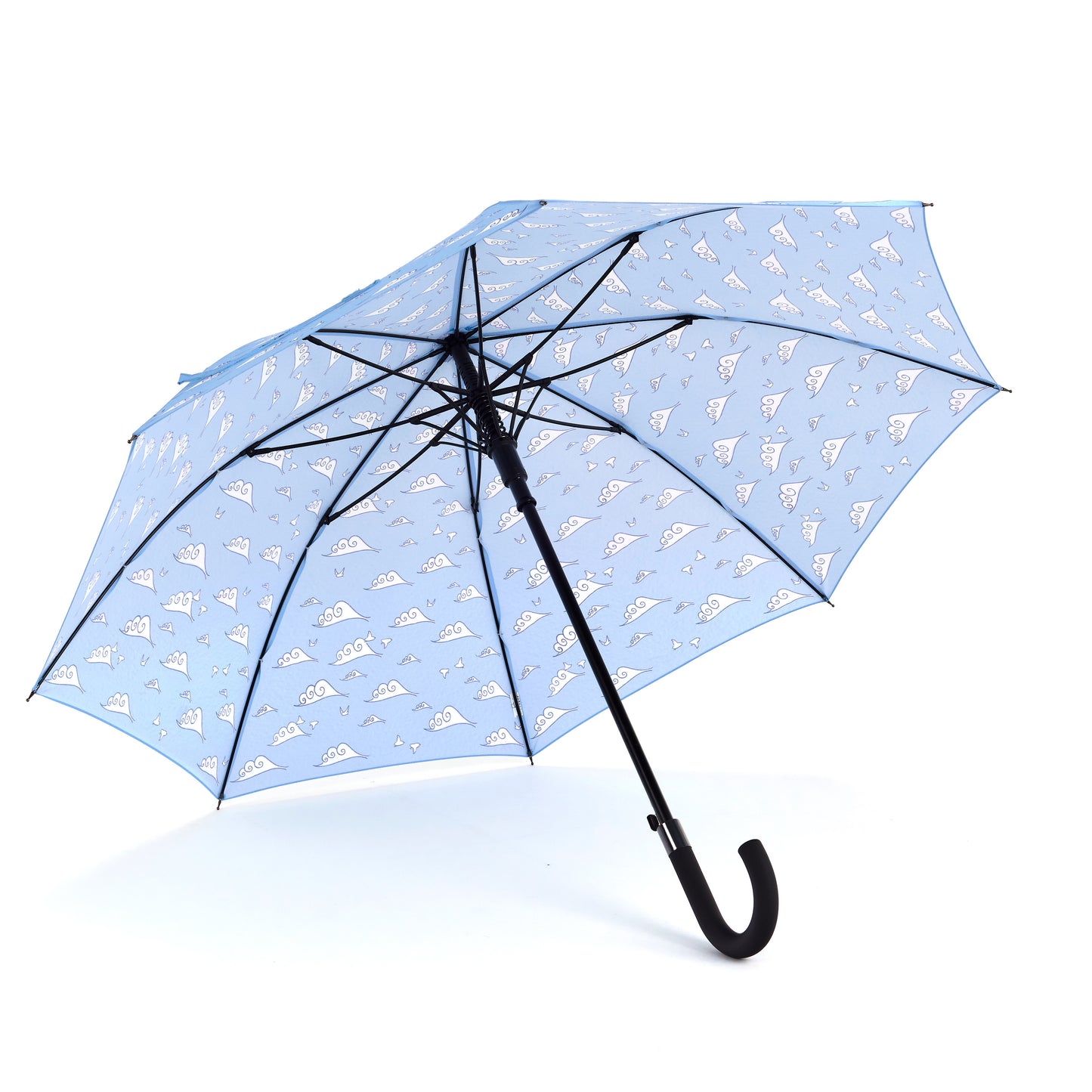 Laura Wall Clouds Design Stick Umbrella