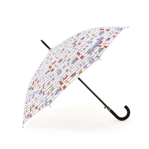 Laura Wall Stripes Design Stick Umbrella