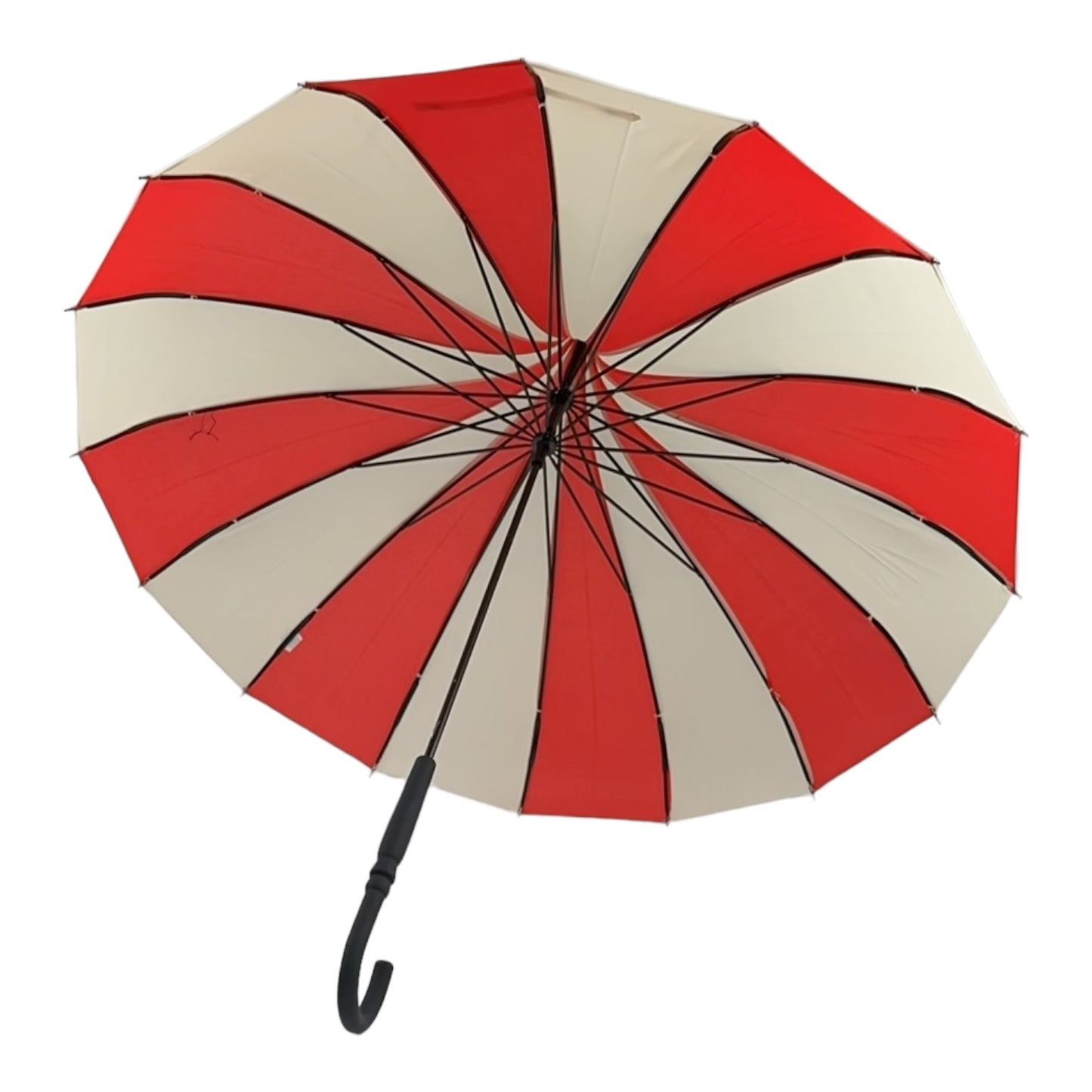 Boutique Classic Pagoda Umbrella in Red and Cream