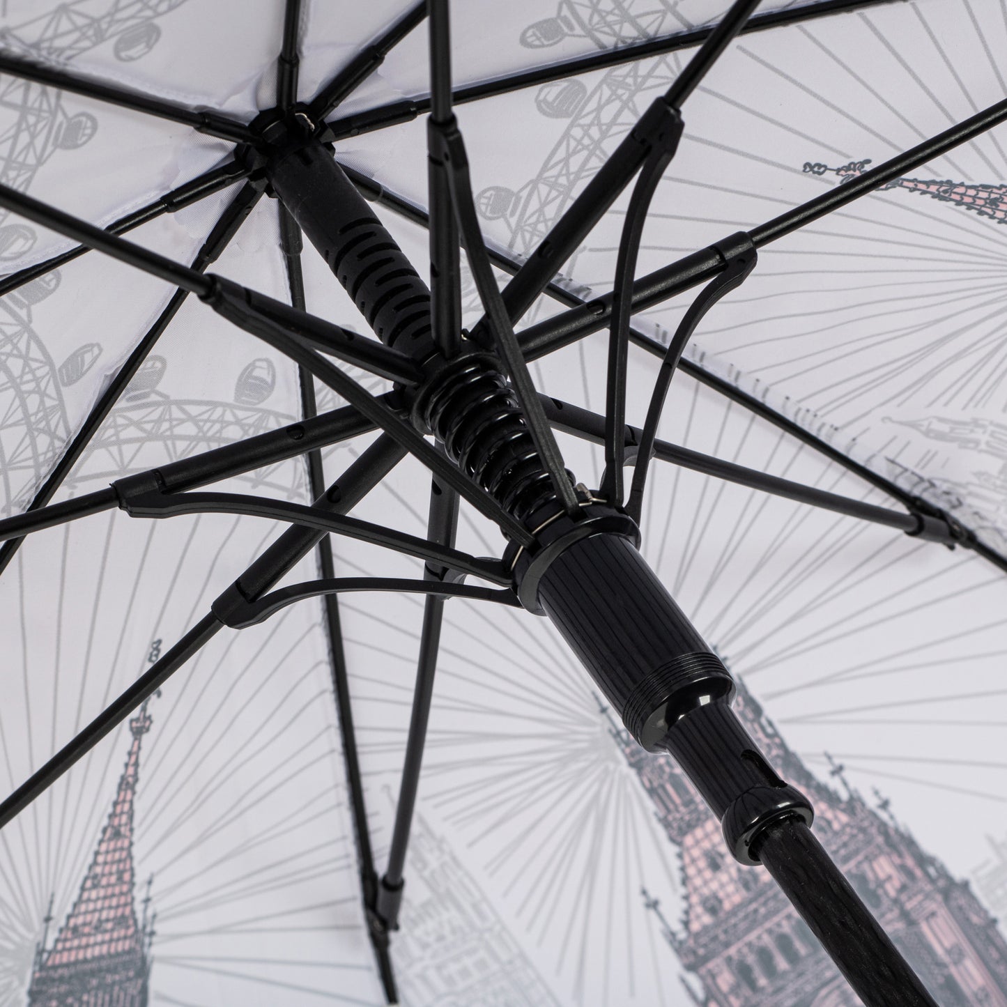 StormKing Classic City Collection London Black and White Umbrella by Soake
