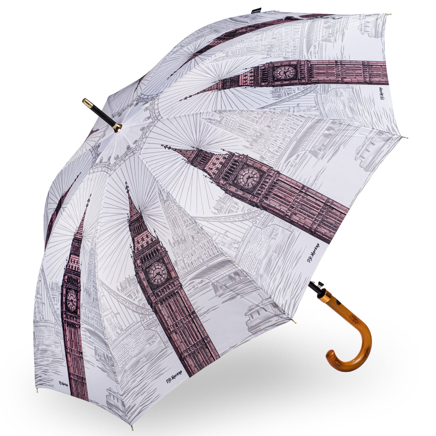 StormKing Classic City Collection London Black and White Umbrella by Soake