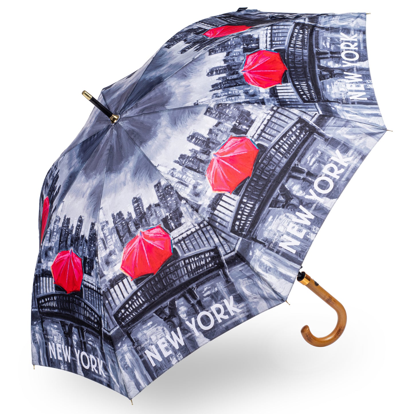 StormKing Classic City Collection New York Black and White Umbrella by Soake