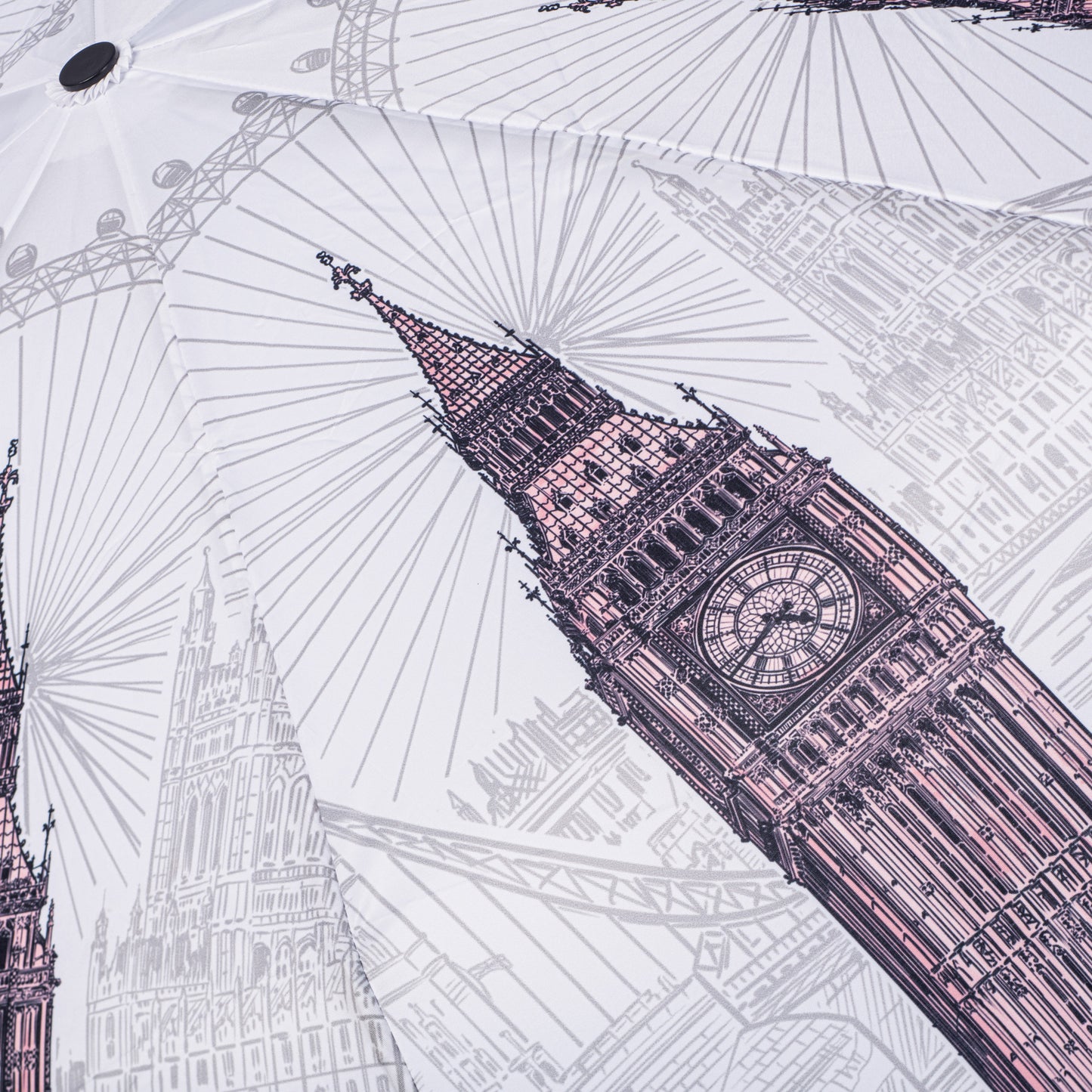 StormKing Folding City Umbrella London Black and White by Soake
