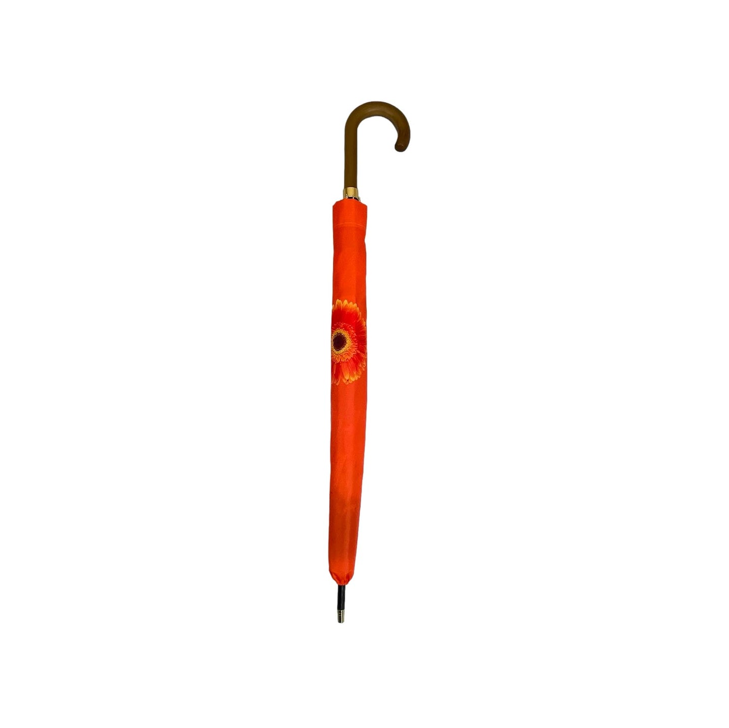 StormKing Floral Orange Daisy Classic Stick Umbrella