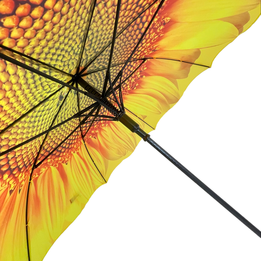 StormKing Floral Sunflower Classic Stick Umbrella
