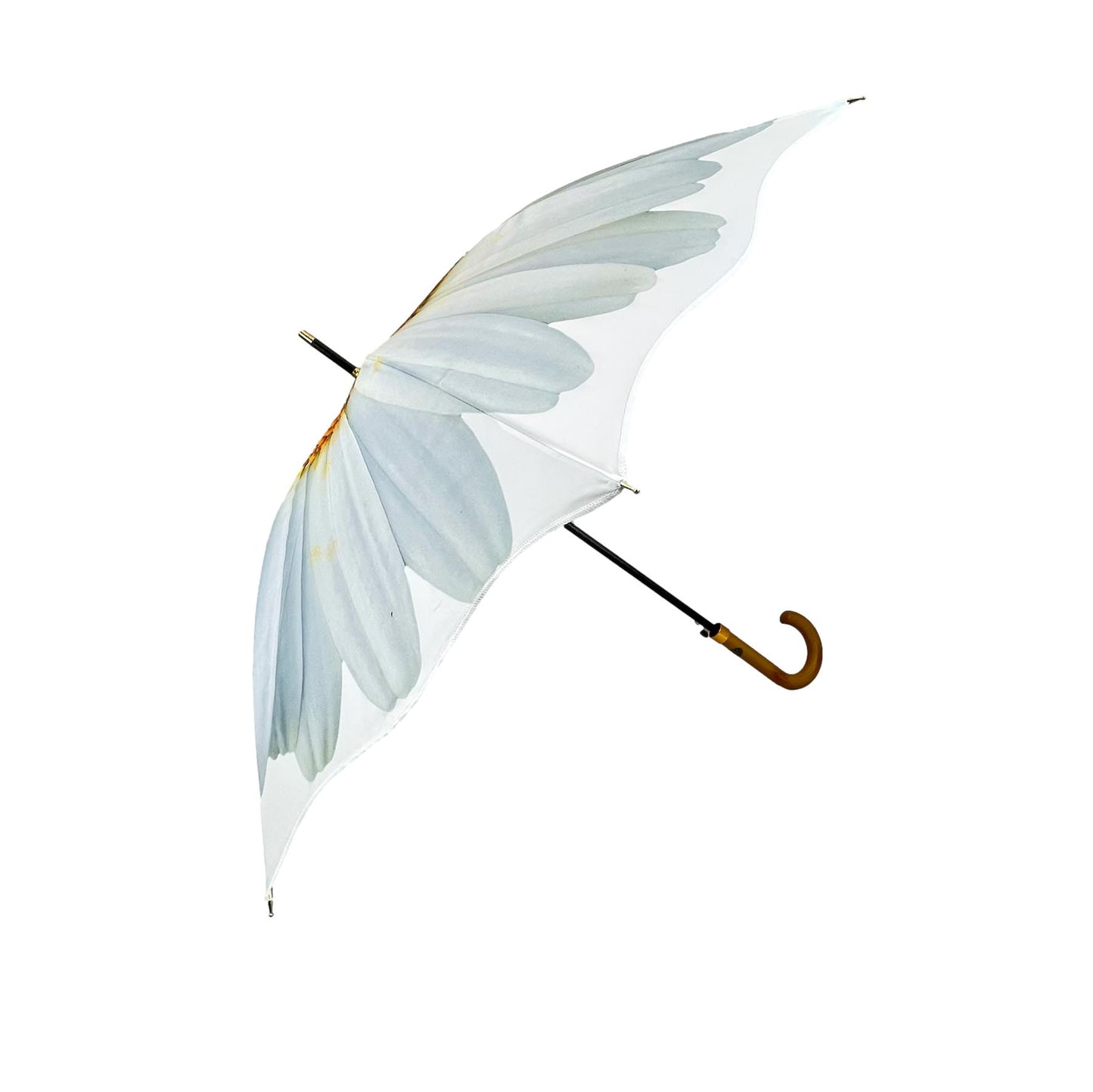 StormKing Floral White Daisy Classic Stick Umbrella