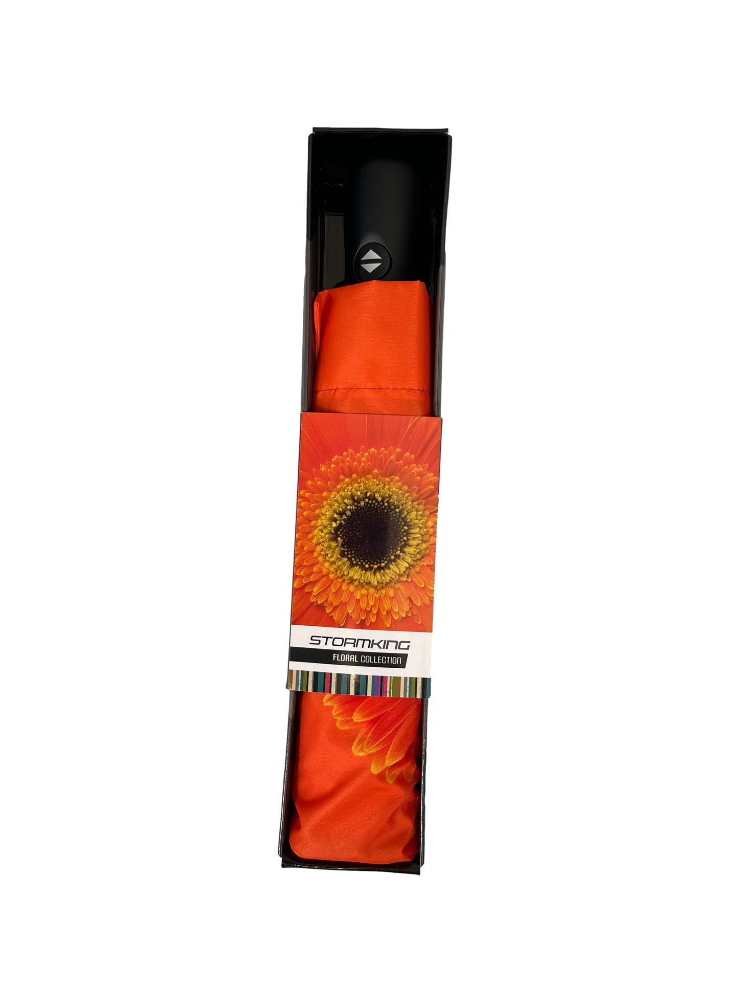 StormKing Folding Floral Umbrella Orange Daisy