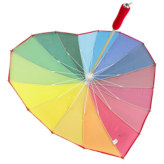 Boutique Heart Umbrella Rainbow