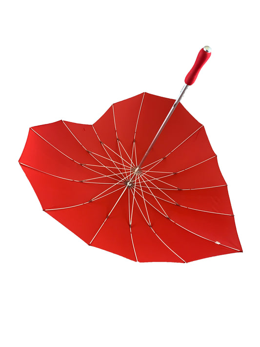 Boutique Heart Umbrella Red