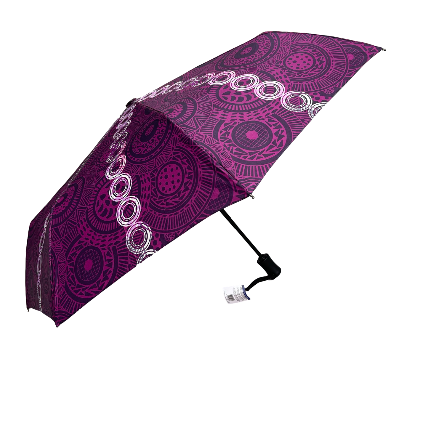 Annie Phillips Circles Folding Umbrella Purple