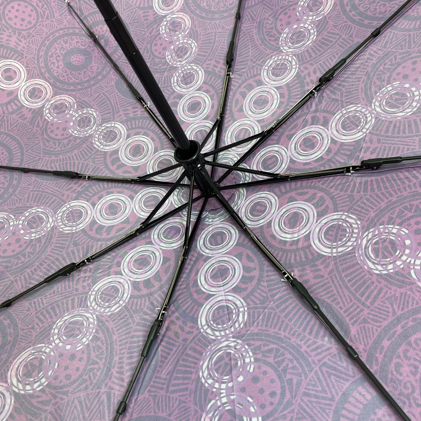 Annie Phillips Circles Folding Umbrella Purple