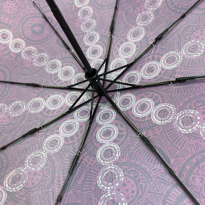 Annie Phillips Circles Folding Umbrella Purple