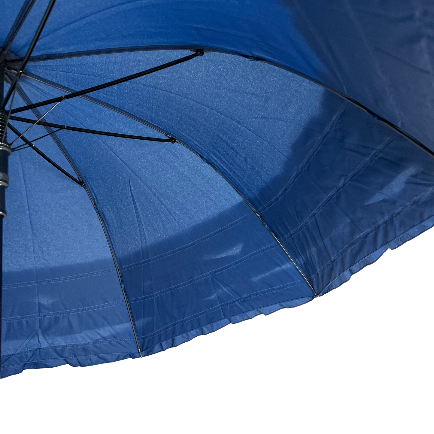 Boutique Triple Frill Stick Auto Umbrella Navy