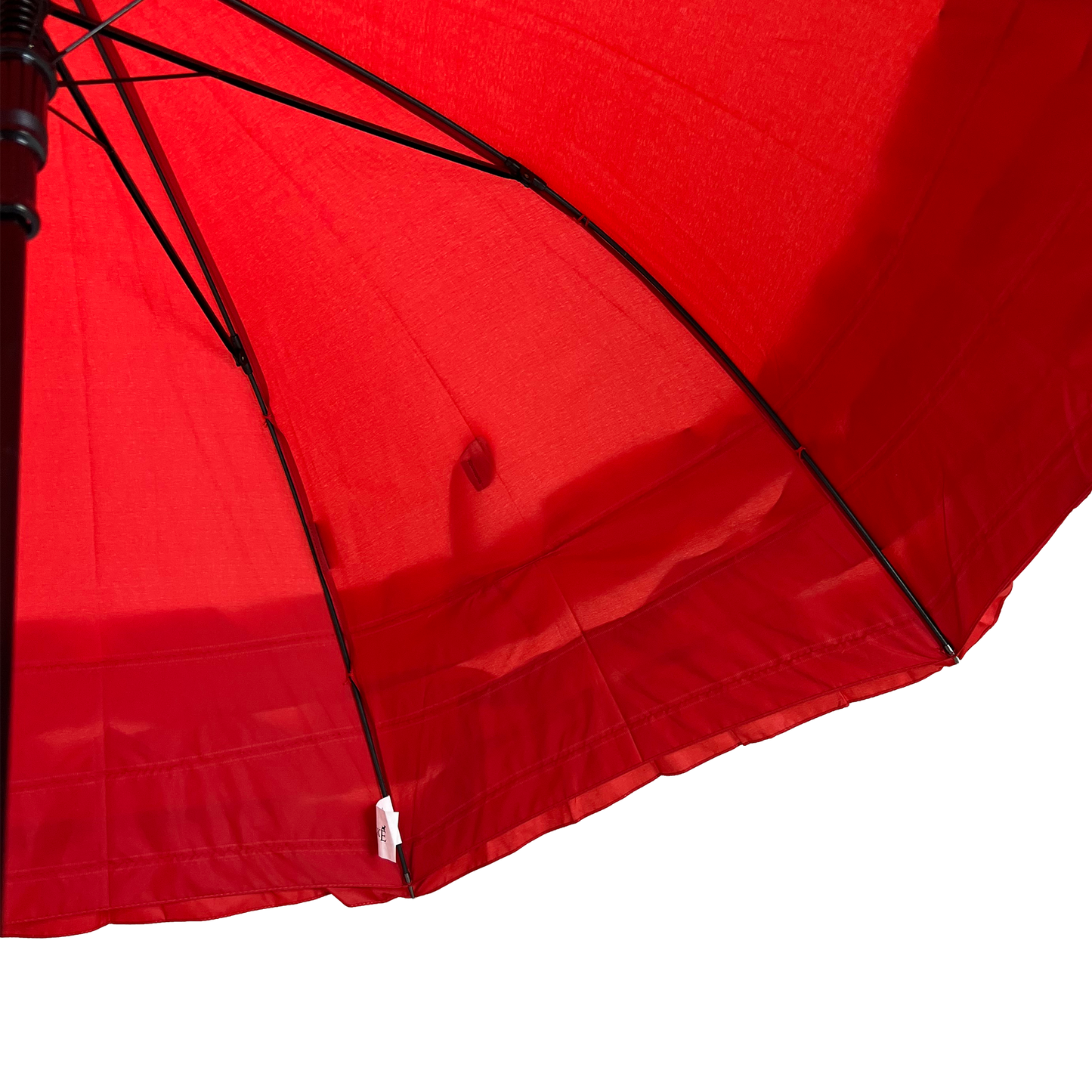 Boutique Triple Frill Stick Auto Umbrella RED