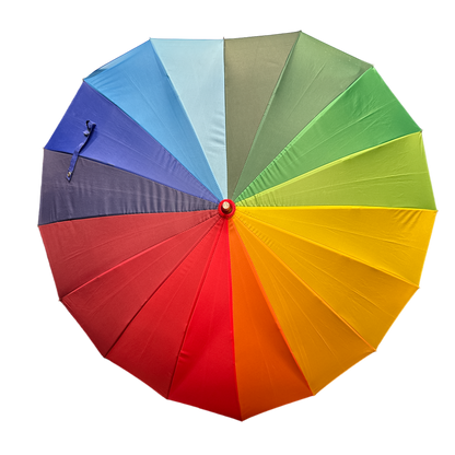 Boutique Heart Umbrella Rainbow