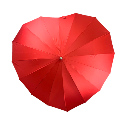 Boutique Heart Umbrella Red