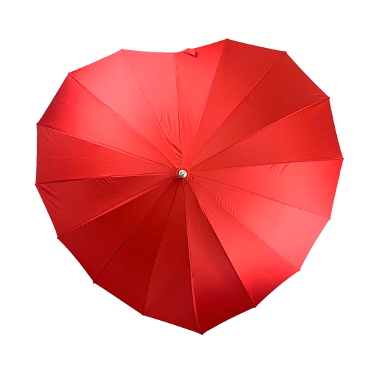 Boutique Heart Umbrella Red