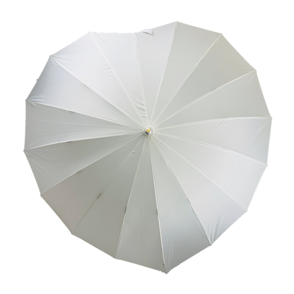 Boutique Heart Umbrella White