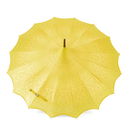 Boutique Patterned Pagoda with Scalloped edge Yellow