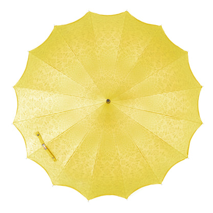 Boutique Patterned Pagoda with Scalloped edge Yellow
