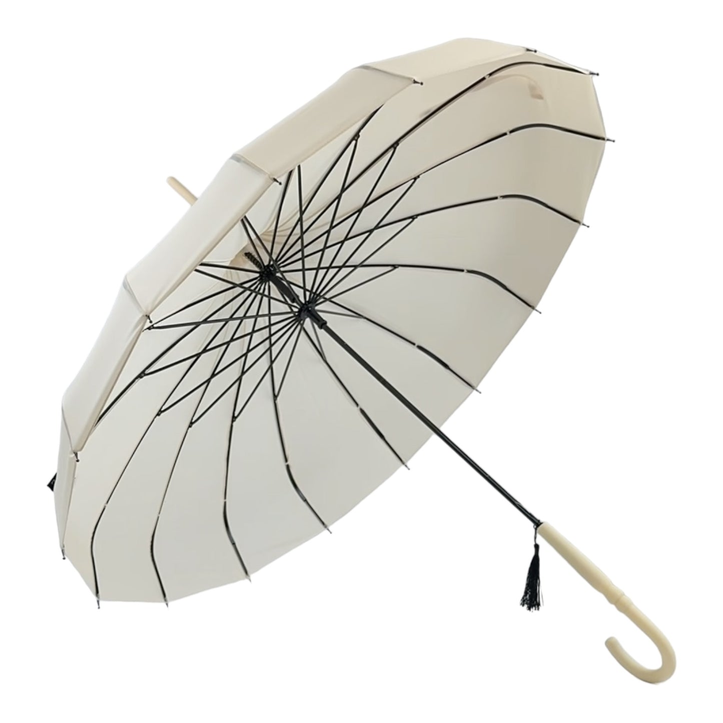 Boutique Classic Pagoda Umbrella in  Beige