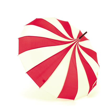 Boutique Classic Pagoda Umbrella in Red and Cream
