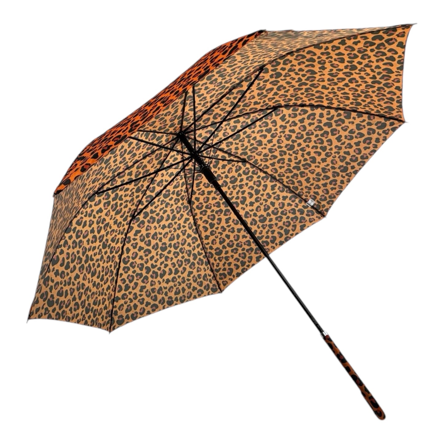 Retro Leopard Print in Funky Orange with matching handle