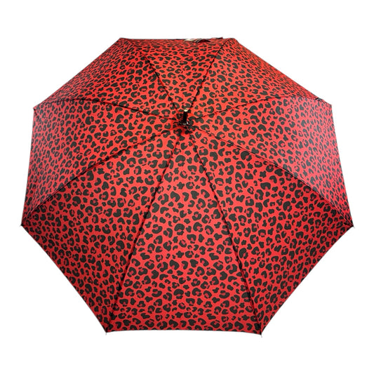 Retro Leopard Print in Fire Red with matching handle