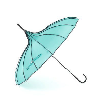 Boutique RIBBED Paoda Umbrella Teal