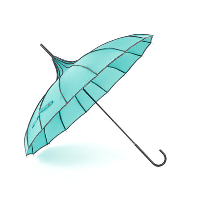 Boutique RIBBED Paoda Umbrella Teal