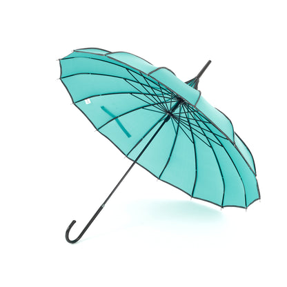 Boutique RIBBED Paoda Umbrella Teal