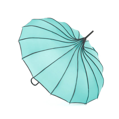 Boutique RIBBED Paoda Umbrella Teal
