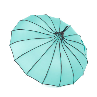 Boutique RIBBED Paoda Umbrella Teal