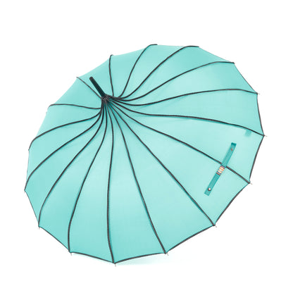 Boutique RIBBED Paoda Umbrella Teal