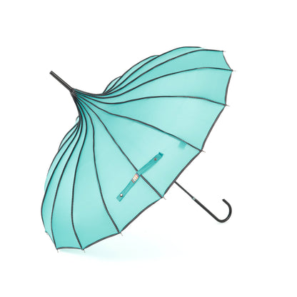 Boutique RIBBED Paoda Umbrella Teal