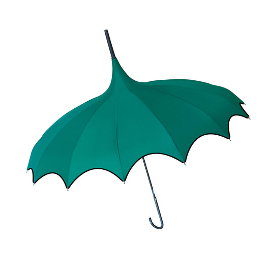 Boutique Scalloped Edge Pagoda Emerald Green