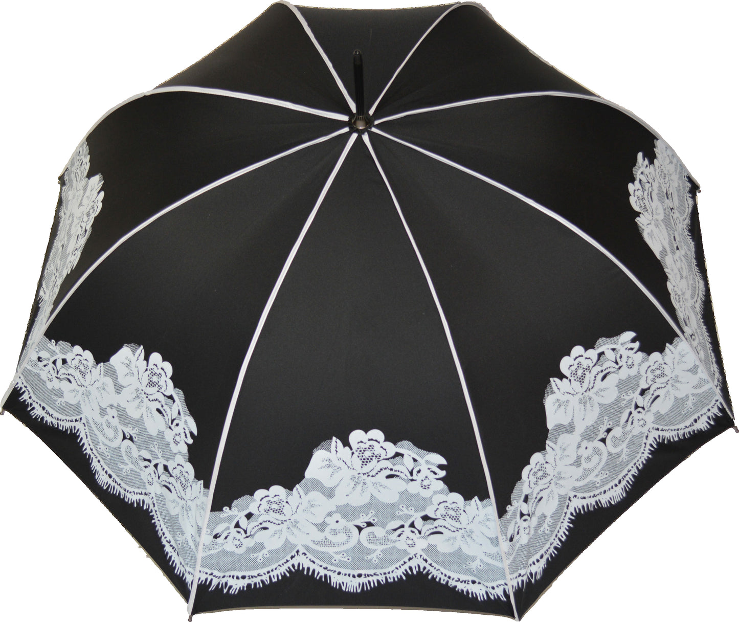 Boutique Vintage Print Umbrella Black